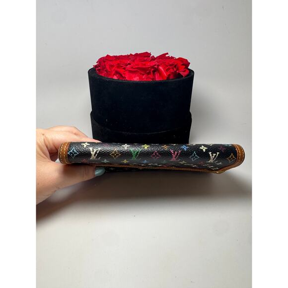 Louis Vuitton Multicolor Monogram Porte Tressor Trifold Wallet Black Wallet - Picture 14 of 16